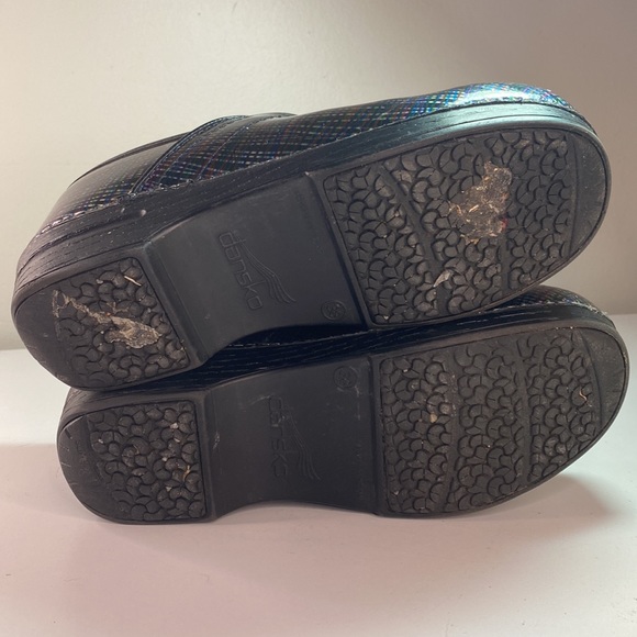 Dansko Multicolor Metallic Stripes Patent Professional Clogs - Picture 7 of 10